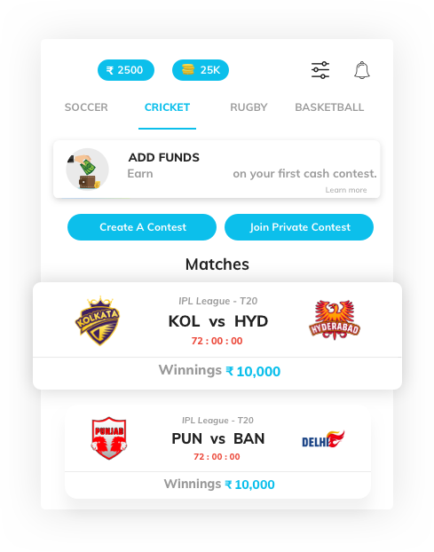 daily fantasy sports software with featured games by Vinfotech