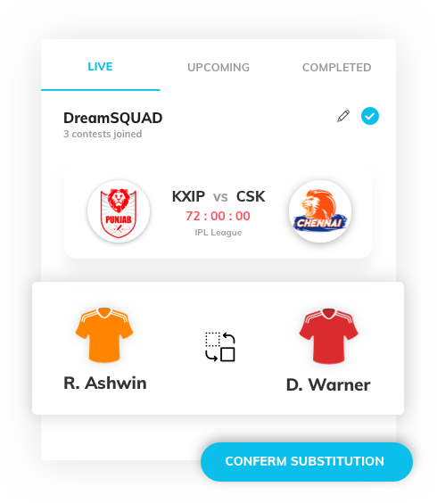 fantasy sports app development with in game substitution by Vinfotech