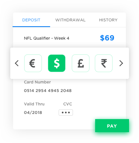 fantasy sports website design & app development with multiple currency by Vinfotech